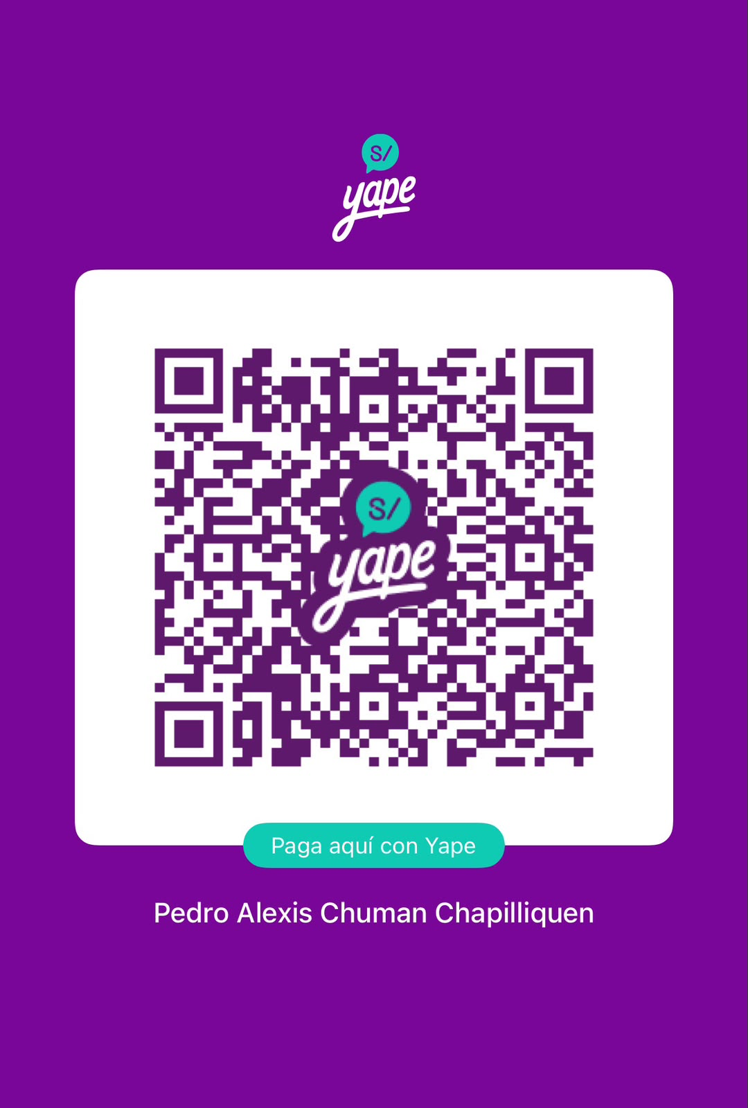 Código QR de Yape para pagar la práctica final de Team B2B